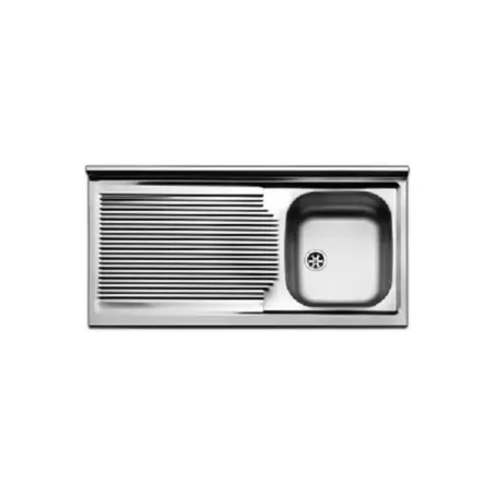 Lavello cucina appoggio acciaio Inox cm 100 vasca a destra