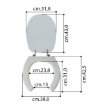 Sedile coprivaso copriwater vaso disabili bianco poliestere