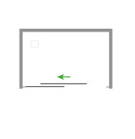 Porta nicchia doccia scorrevole acrilico cm 120 apertura lat