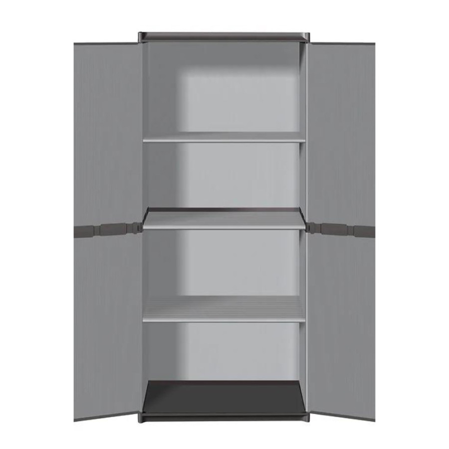 Armadietto con ripiani 2 ante per esterno in pvc 168x68x39,5