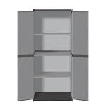 Armadietto con ripiani 2 ante per esterno in pvc 168x68x39,5