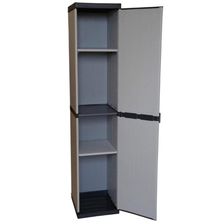 Armadietto con ripiani 1 anta per esterno in pvc 168x34x39,5