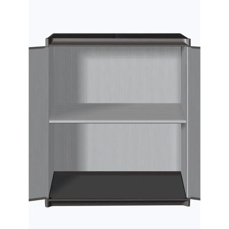 Armadietto con ripiani 2 ante per esterno in pvc 85x68x39,5