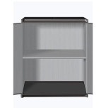 Armadietto con ripiani 2 ante per esterno in pvc 85x68x39,5