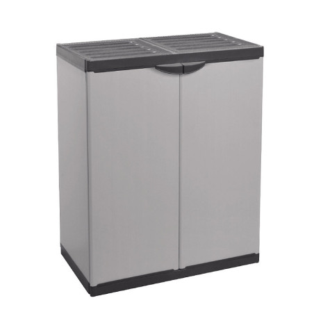 Armadietto con ripiani 2 ante per esterno in pvc 85x68x39,5