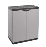 Armadietto con ripiani 2 ante per esterno in pvc 85x68x39,5