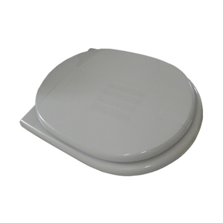 Coprivaso copriwater sedile tavoletta wc legno in poliestere alta qualità, compatibile Friges Ritmo, colore grigio