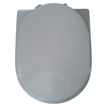 Coprivaso copriwater sedile tavoletta wc legno in poliestere alta qualità, compatibile Friges Ritmo, colore grigio