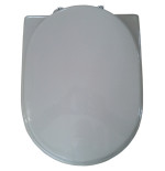 Coprivaso copriwater sedile tavoletta wc legno in poliestere alta qualità, compatibile Friges Ritmo, colore grigio