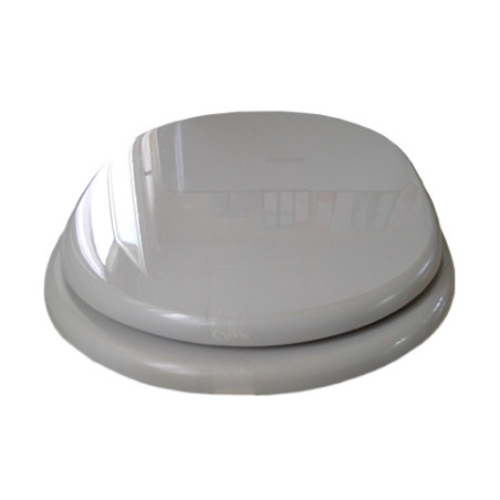 Coprivaso copriwater sedile tavoletta wc legno in poliestere alta qualità, compatibile Friges Ritmo, colore grigio