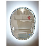 Specchio led ovale cornice illuminata 100 x 75 reversibile