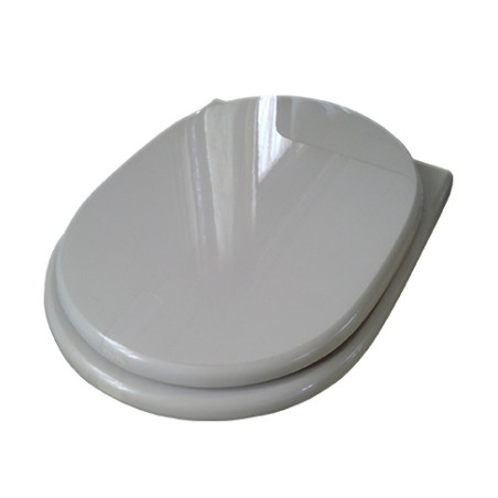 Coprivaso copriwater sedile tavoletta wc legno in poliestere alta qualità, compatibile Friges Ritmo, colore grigio