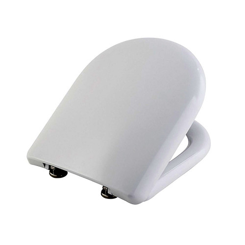 Coprivaso copriwater sedile tavoletta wc resina termoindurente avvolgente, compatibile Godia Kerasan, colore bianco