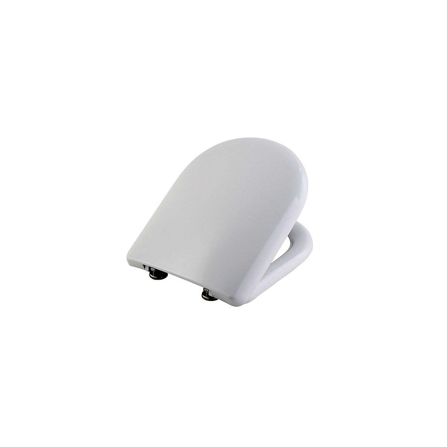 Coprivaso copriwater sedile tavoletta wc resina termoindurente avvolgente, compatibile Godia Kerasan, colore bianco