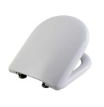 Coprivaso copriwater sedile tavoletta wc resina termoindurente avvolgente, compatibile Godia Kerasan, colore bianco
