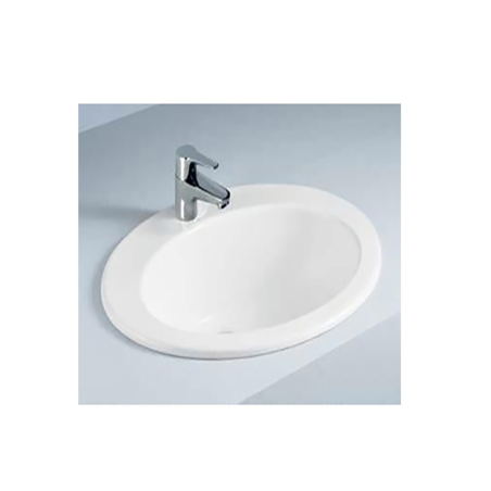 Lavabo Soprapiano Incasso Ceramica 63,5x53,5 Cm
