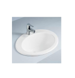 Lavabo Soprapiano Incasso Ceramica 63,5x53,5 Cm