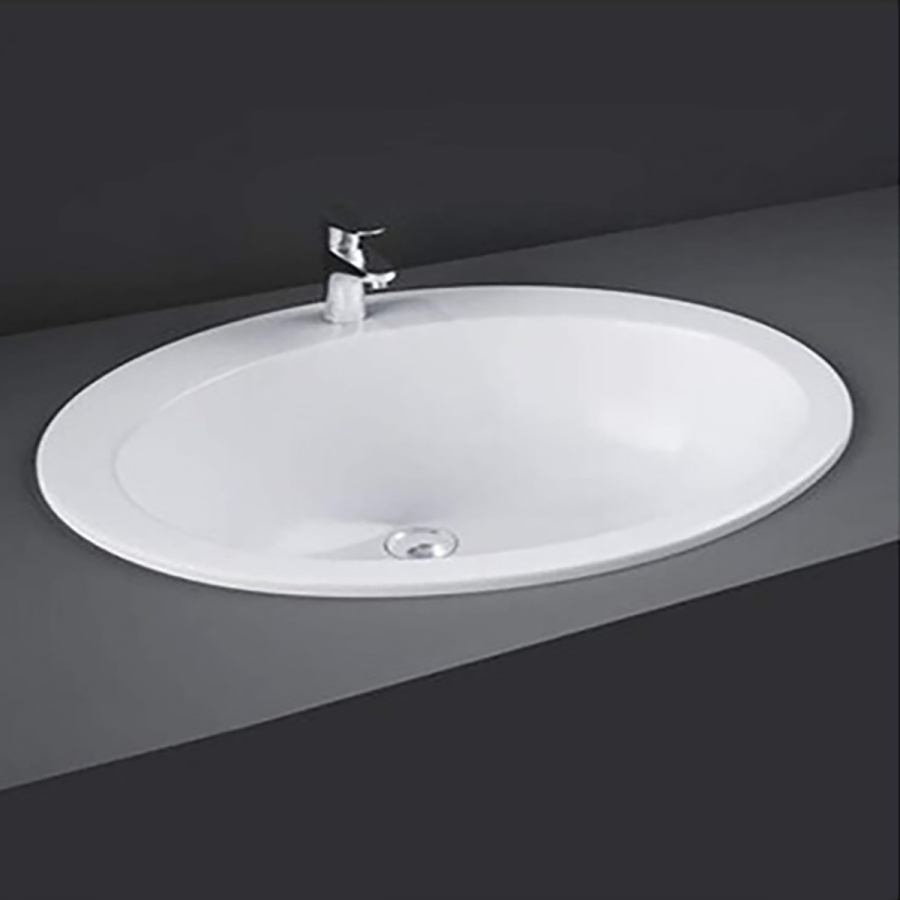 Lavabo Soprapiano Ceramica 53x43,5 Bianco 1-3 Fori RAK Italy