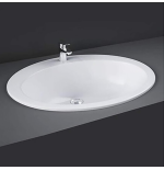 Lavabo Soprapiano Ceramica 53x43,5 Bianco 1-3 Fori RAK Italy