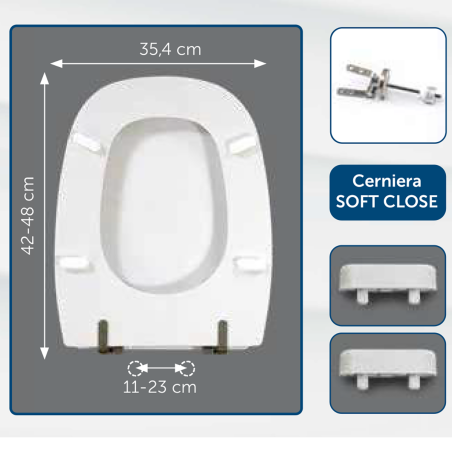 Sedile Coprivaso Square Pozzi Ginori Champagne