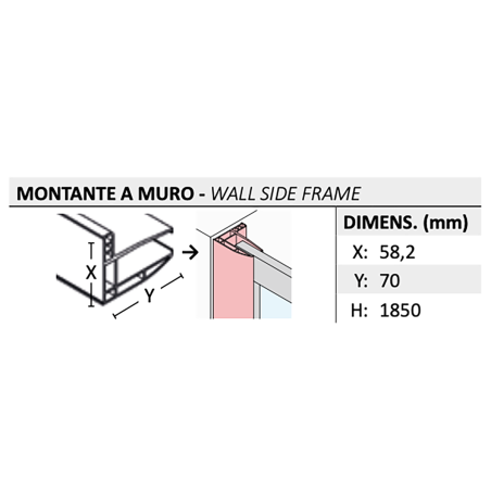 Box doccia 3 lati scorrevole 80x80x80 con anta fissa