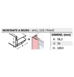 Box doccia 3 lati scorrevole 80x80x80 con anta fissa
