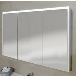 Specchio Contenitore 3 Ante LED 120x67 cm Bianco