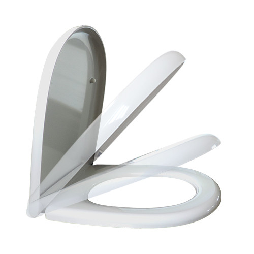 Coprivaso copriwater sedile tavoletta wc resina termoindurente avvolgente, compatibile Grace Globo Soft Close, colore bianco
