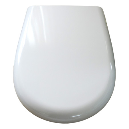 Coprivaso copriwater sedile tavoletta wc resina termoindurente avvolgente, compatibile Grace Globo Soft Close, colore bianco