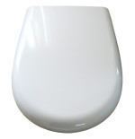 Coprivaso copriwater sedile tavoletta wc resina termoindurente avvolgente, compatibile Grace Globo Soft Close, colore bianco