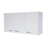 Mobile Pensile Cucina Bianco Lucido 120 cm con 2 Pensili e Ripiano