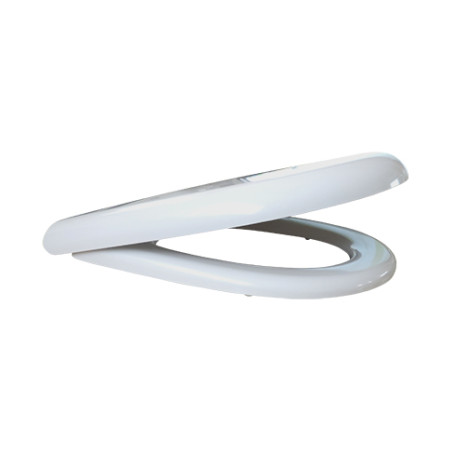 Coprivaso copriwater sedile tavoletta wc resina termoindurente avvolgente, compatibile Grace Globo Soft Close, colore bianco