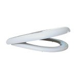 Coprivaso copriwater sedile tavoletta wc resina termoindurente avvolgente, compatibile Grace Globo Soft Close, colore bianco