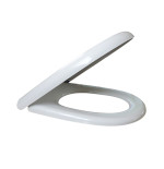 Coprivaso copriwater sedile tavoletta wc resina termoindurente avvolgente, compatibile Grace Globo Soft Close, colore bianco