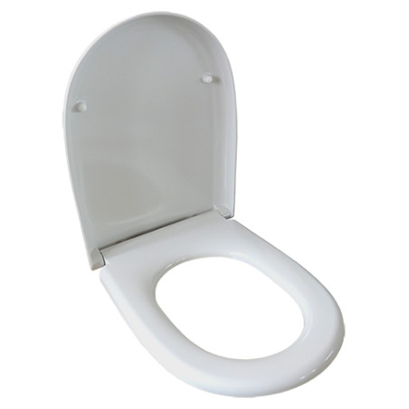 Coprivaso copriwater sedile tavoletta wc resina termoindurente avvolgente, compatibile Grace Globo Soft Close, colore bianco