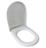Coprivaso copriwater sedile tavoletta wc resina termoindurente avvolgente, compatibile Grace Globo Soft Close, colore bianco