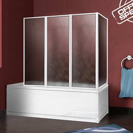 Box parete sopravasca 4 ante pieghevoli 64/63 + 134/133 cm