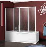 Box parete sopravasca 4 ante pieghevoli 64/63 + 134/133 cm