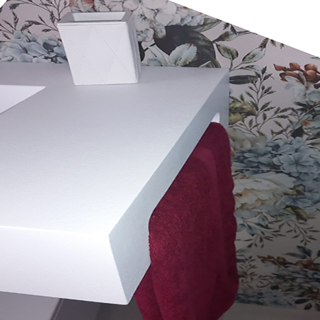 Lavabo marmoresina bianco sospeso 80,5x51,5x13 vasca centrale