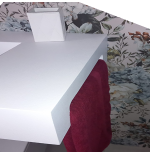Lavabo marmoresina bianco sospeso 80,5x51,5x13 vasca centrale
