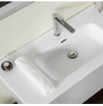 CLOE | Mobile Bagno 80 cm Frassino con Lavabo, Specchio e Colonna