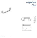 Maniglione Disabili 45 Cm Bianco Acciaio Verniciato