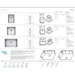 Lavello Cucina Monovasca Inox 38 x 44 cm con Tripla Installazione