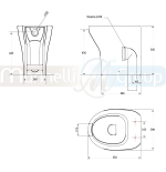 Vaso WC Disabili Anziani H48,5 Apertura Frontale IVA 4%