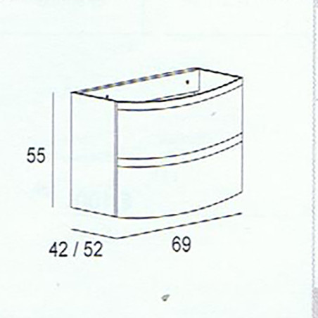 Vague | Mobile Bagno Rovere Tabacco 138 cm con Lavabo Nero e Specchio