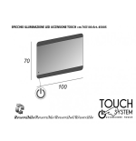 Vague | Mobile Bagno Rovere Tabacco 138 cm con Lavabo Nero e Specchio