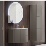 Eden | Mobile Bagno Sospeso 121 cm Grigio Talpa con Specchio LED