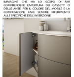 Eden | Mobile Bagno Sospeso 121 cm Grigio Talpa con Specchio LED