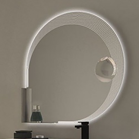 Eden | Mobile Bagno Sospeso 121 cm Grigio Talpa con Specchio LED