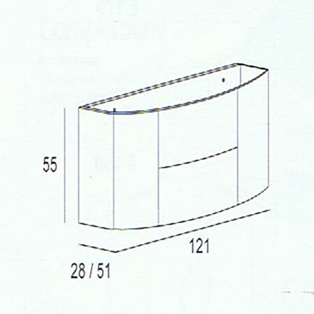 Eden | Mobile Bagno Sospeso 121 cm Grigio Talpa con Specchio LED